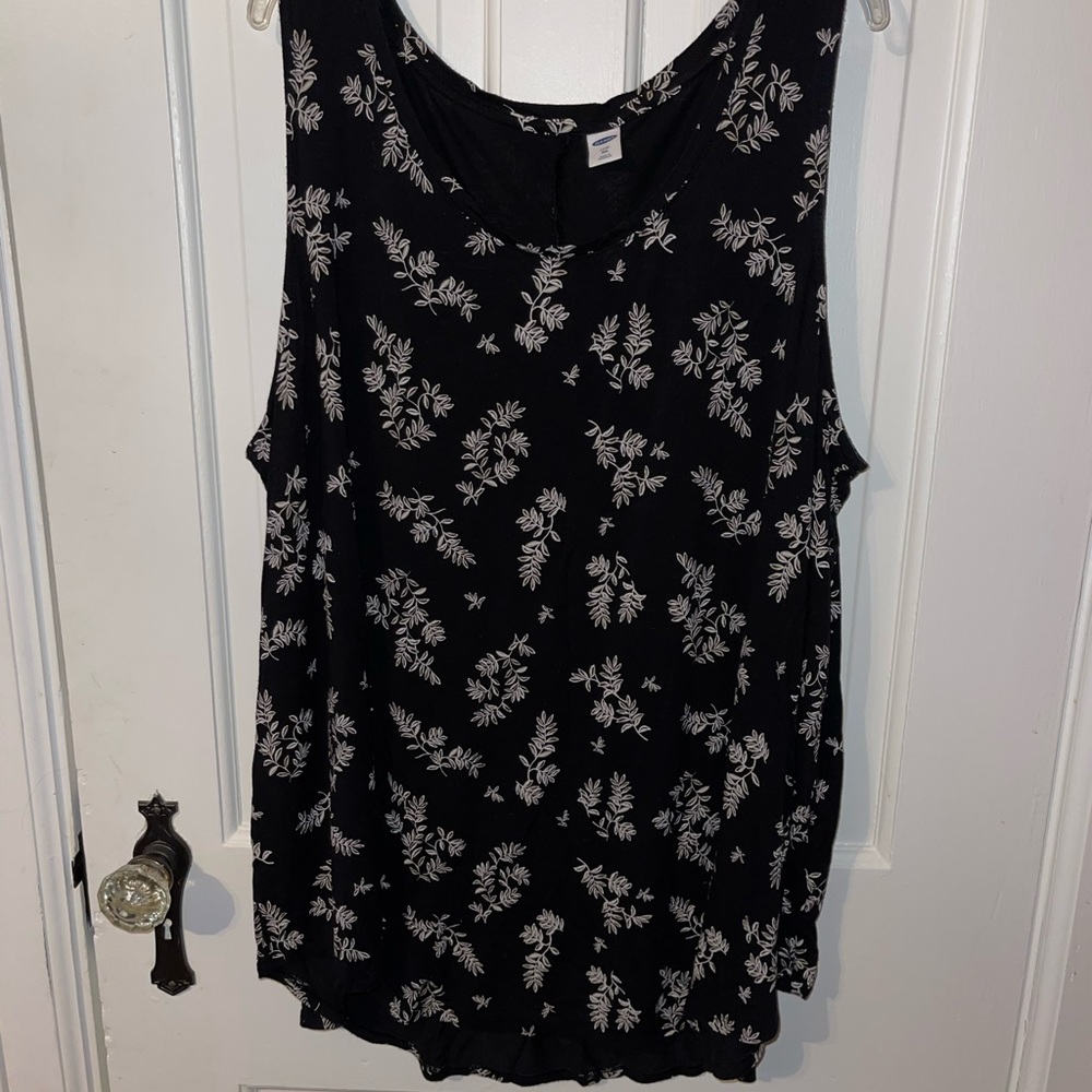 Black and white tank.